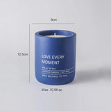 elvesmall Cement Cup Candle Large Scented Candle Matte Glass Nordic Home Decoration Luxury Wedding Living Room Industrial