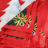 elvesmall  Large Merry Christmas Banner Red Plaid Yard Christmas Banner Christmas Decorations for Outdoor Indoor Xmas Party Decor 296x48cm