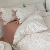 elvesmall  Pure Cotton Bedclothes Pastoral Style Bedsheets Set with Pillow Case 이불세트 Bedding Sets Queen Size for Home Single Bed Linen Sets