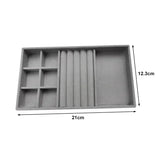 elvesmall Jewelry Storage Box Earring Ring Necklace Brooch Holder Velvet Jewelry Display Box Necklace Classification Organizer Drawer Tray