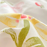 elvesmall Cute Home Comforter Bedding Sets Washed Cotton Duvet Cover Flat Bed Sheet Set Twin Full Queen King Size Bed For Girls Couple