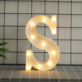 elvesmall  Creative DIY Luminous LED Letter Lights 26 English Alphabet Light for Holiday Home Wedding Birthday Christmas Party Decorations