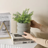 elvesmall  Nordic cement pot simple personality creative literary green plant succulent pot vase home room decoration gardening supplies