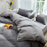 elvesmall Blue Checkerboard Print Bedding Sets Nordic Duvet Cover Simple Lattice Quilt Cover Bed Sheet For Kdis Adults Bedclothes