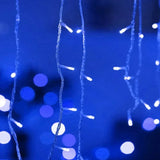 elvesmall  5M Outdoor Waterproof Christmas Garland Curtain String Lights Droop 0.4-0.6m Christmas Lights Outdoor Eaves Garden Lights Decor