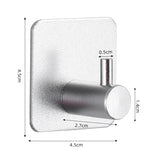 elvesmall Adhesive Wall Hooks Mounted Door Key Cloth Coat Bathroom Robe Hanger Kitchen Hardware Rack Shelf Bag Hook Organizer For Hanging