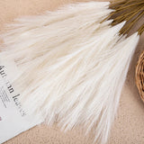 elvesmall 55CM 5/1PCS Fluffy Pampas Grass Boho Decor Flower Fake Plant Reed Simulated Wedding Party Christmas Home Decor Artificial Flower