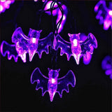 elvesmall  1.5m 10Led Halloween Pumpkin Ghost Skeletons Bat Spider Led Light String Festival Bar Home Party Decor Halloween Ornament