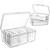 elvesmall 12 Pack Plastic Clear Storage Box Organizer Small Storage Case Containers Toy Ring Jewelry Organizer Makeup Case Craft Container