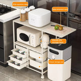 elvesmall Mobile Storage Trolley with Drawer Multi Layer Kitchen Shelf Oven Storage Rack Cart Cabinet Floor To Ceiling Dining-Side Cabinet