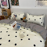 elvesmall Korean style ins pastoral green four piece bedding set, small fresh girl heart, student bed sheet, quilt set, three piece set