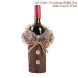 elvesmall Christmas Wine Bottle Cover Merry Christmas Decorations For Home  Cristmas Ornament Xmas Navidad Gifts New Year