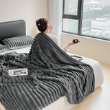 elvesmall  High density warm blanket rabbit fur bed linen Coral Fleece Sofa Blankets for winter Microfiber blanket plush Thicken Bed Sheet