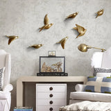 elvesmall 5pcs 3D Pigeon Wall Hanging Wall Paste Creative Porch Sofa Background Wall Living Room Home Crafts Decoration