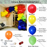 elvesmall 7Ft-23Ft Matte Red Yellow Green Rainbow Color Balloons Garland Arch Kit Kid Birthday Party Baby Shower Decoration Purple Ballon