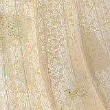 elvesmall  1 Panel Boho Curtains for Living Room Bedroom Vintage Handmade Crochet Farmhouse Hollow Out Knitting Lace Light Filtering Drapes
