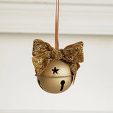 elvesmall Christmas Tree Bell Hanging Pendant Jingle Bell Painted Bells Christmas Tree Door Wall Hanging Bell Decor Christmas Gift