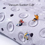 elvesmall Healthy Non-toxic Large Bath Mat Safety Non-slip Suction Cup Bathroom Shower Mat Foot Massage Bath Rug Eco-Friendly Bath Mats