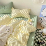elvesmall Soft Pink Bedding Sets Duvet Cover Set Bedclothes Bedspread Pillowcases Single Double Queen Size Bed Sheet Sets For Girls