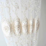 elvesmall Luxury Pearls Velvet Curtain for Living Room Embroidery Voile Drape Lace Wave Bottom Study Window Bedroom Custom