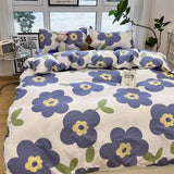 elvesmall American style small fresh bedding, simple plant flower bed sheets, quilt covers, three piece sets, four piece sets