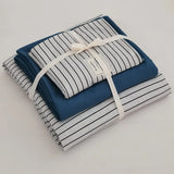 elvesmall  3/4Pcs Skin Friendly Microfiber Duvet Cover Set, Washed Cotton Craft, Double Queen King Plaid Bed Cover Bed Linen Bedding Set