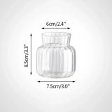 elvesmall  6-piece Set Clear glass vase Desktop Hydroponic Flower Insert Vase ins Modern Decoration Vase home decor