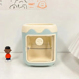 elvesmall Piggy Drawer Pen Holder Girl Heart Student Multifunctional Storage Office Stationery Rreative  Cartoon Multi Grid Cute