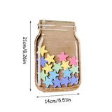 elvesmall 1 Piece-Kids Reward Jar With Star Classroom Reward Jar With 25pcs Tokens Chore Chart Gifts For Kids Birthday Gift