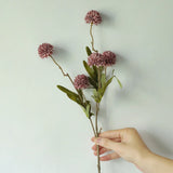 elvesmall  Artificial Flower 5 Head Dandelion False Flower 51cm Small Thorn Ball Hydrangea Simulation Plant For Home Wedding Decorations