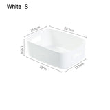 elvesmall Desktop Storage Box Sundry Storage Student Snack Plastic Cosmetic Storage Box Household Kitchen Sorting Box Makeup Box
