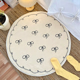 elvesmall Children's Room Round Carpet Cloakroom Dressing Table Soft Plush Foot Mat Cartoon Cute Rug Modern Home Decoration Floor Mats