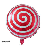elvesmall 22inch Red Green Christmas Gift Boxes Foil Balloons Lollipop Canes Ball Xmas Decoration Party Favor Christmas Decoration Air Glo