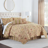 elvesmall  Full/Queen Bed Linen Set Soft All Season Reversible 4 Piece Quilt Bedspread Set Comforter Sets Bedding Home Freight free