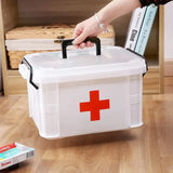 elvesmall 1pc Plastic Multi-layer Domestic Medicine Box Portable Divided Medicine Storage Box Portable First Aid Box Domestic Medicine Box