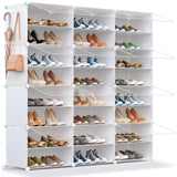 elvesmall Vanity Table for Makeup Set Bedroom Hallway 48 Pair Shoe Storage Cabinet With Door Expandable Plastic Shoe Shelves for Closet
