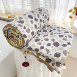 elvesmall Washed Double Gauze Spring Summer Quilt Queen Grade A Lightweight Comforter Soya Fibre Filling Soft Breathable Summer Blanket