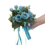 elvesmall  Bridal Bridesmaid Wedding Bouquet Roses Silk Artificial Holding Flowers Mariage Bouquet Wedding Accessories Festival Decorations