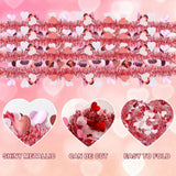 elvesmall  2M Valentine's Day Garlands Stripe Tinsel Easter DIY Wreath Craft Easter Decoration Home Hanging Ornament Valentine's Party gift