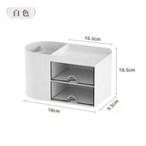 elvesmall Ins Cute Kawaii Pen Holder Organizer Kids Girl Student Office Desktop Fashion Large Capacity Stationery Storage Box Organizer