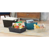 elvesmall Storage Tote Baskets - Set of 3  Berry Blue Organizer   Containers   Box