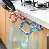 elvesmall Trash Rack Storage Garbage Bag Holder Cupboard Door Back Kitchen Garbage Rubbish Bag Cabinet Hanging Trash Rack Kitchen Orgnizer
