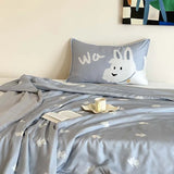 elvesmall High End 100% Lyocell Summer Quilt for Children and Adult Soft Silky Skin Friendly Air Conditioner Comforter Cooling Blanket Kid