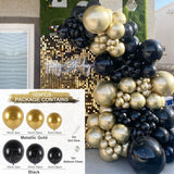 elvesmall Black Gold Balloon Garland Arch Kit Confetti Latex Ballon Birthday Party Decor Adult Graduation Baloon Wedding Decor Baby Shower