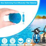 elvesmall Swimming Pool Filter Ball, A Newly Upgraded Efficient Filter Sand, Reusable Environmentally Blue Filter Medium Ball