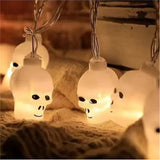 elvesmall  1.5m 10Led Halloween Pumpkin Ghost Skeletons Bat Spider Led Light String Festival Bar Home Party Decor Halloween Ornament