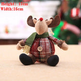 elvesmall Christmas Dolls Tree Decor New Year Ornament Reindeer Snowman Santa Claus Standing Doll Navidad Decoration Merry Christmas