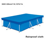 elvesmall Rectangular Swimming Pool Cover Solar Summer Pool Tub Rainproof Dust Cover Outdoor PE Bubble Film Blanket Accessory Pool Covers