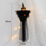 elvesmall 1pcs Halloween Hanging Ghost Decorations Pumpkin Ghost Straw Windsock Pendant for Outdoor Indoor Bar Party Background Decoration