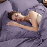 elvesmall  Comforter Set Grayish Purple - Cal King Bed Set 7 Pieces,King Bedding Set with Comforters, Sheets, Pillowcases Shams